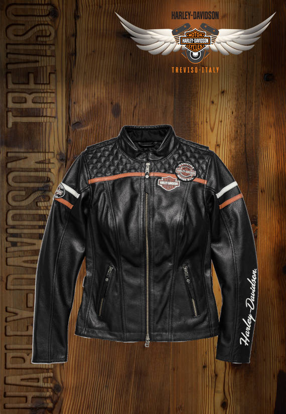 GIACCA HARLEY-DAVIDSON IN PELLE MISS ENTHUSIASTIC