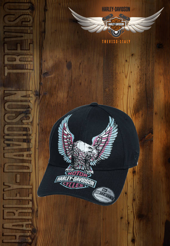 CAPPELLO HARLEY-DAVIDSON PRINTED UPRIGHT EAGLE 39THIRTY CAP